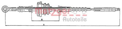 METZGER 10.9845 Трос ручного тормоза  для MERCEDES-BENZ MB (Мерседес Мб)