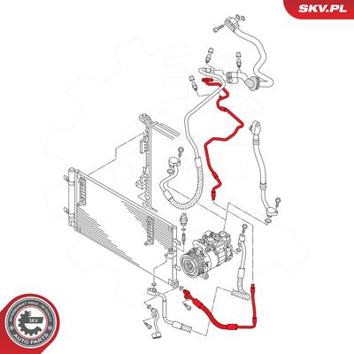 Vysokotlaké / nízkotlaké vedení, klimatizace ESEN SKV 43SKV576