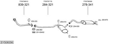 Układ wydechowy BOSAL SYS08356