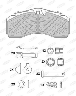 set placute frana,frana disc BERAL 2129253613