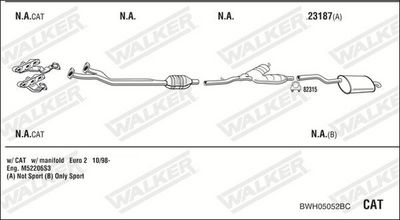 Изпускателна система WALKER BWH05052BC