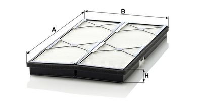 Cabinefilter past: MERCEDES V (638/2), VITO (W638), UNIMOG 2.0-5.7D 01.55-