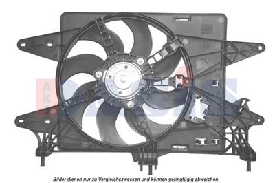 AKS DASIS 088141N Вентилятор системы охлаждения двигателя  для FIAT DOBLO (Фиат Добло)