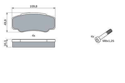 Brake Pad Set, disc brake 0 986 424 876