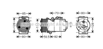 Компрессор, кондиционер AVA QUALITY COOLING FDAK497 для FORD C-MAX
