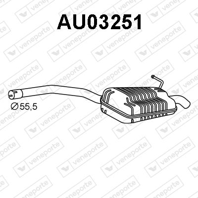 VENEPORTE AU03251 Глушитель выхлопных газов  для AUDI A4 (Ауди А4)