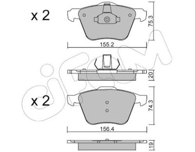 Bremsbelagsatz, Scheibenbremse