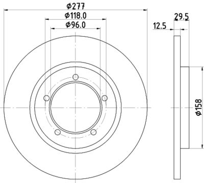 Тормозной диск MINTEX MDC632 для DAIHATSU FEROZA