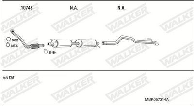 ABGASANLAGE WALKER MBK057314A