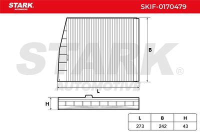Филтър купе (поленов филтър) STARK SKIF-0170479