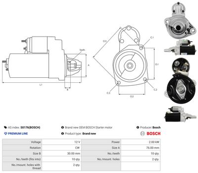 STARTER AS-PL S0176BOSCH 4