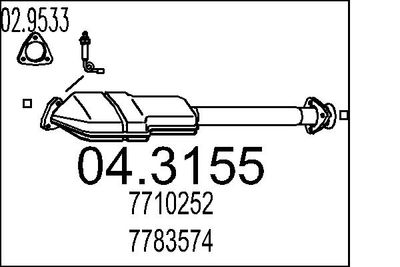 Катализатор MTS 04.3155 для FIAT COUPE