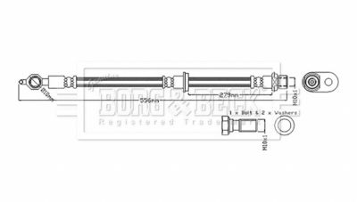 Brake Hose Borg & Beck BBH6863