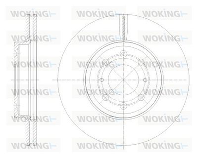 WOKING D62544.10 Тормозные диски  для HONDA JAZZ (Хонда Жазз)