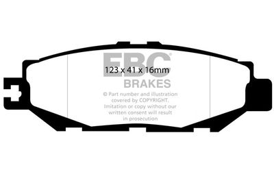 Комплект тормозных колодок, дисковый тормоз EBC Brakes DP41008R для TOYOTA ARISTO