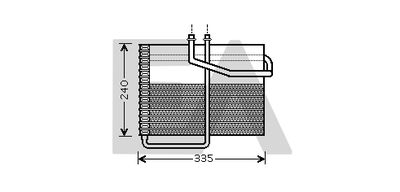 Испаритель, кондиционер EACLIMA 43B12006 для CHRYSLER GRAND VOYAGER
