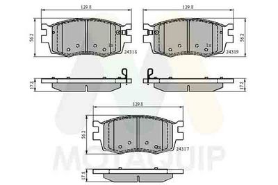 Set placute frana MOTAQUIP LVXL1311