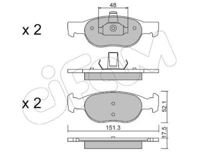 Bremsbelagsatz, Scheibenbremse