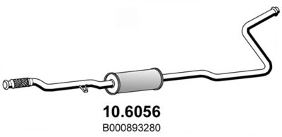 Средний глушитель выхлопных газов ASSO 10.6056 для PEUGEOT 108