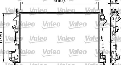 VALEO 732879 Радіатор охолодження двигуна для CADILLAC (Кадиллак)