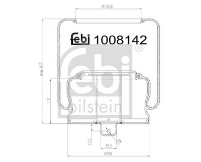Fjerbælg, luftaffjedring FEBI BILSTEIN 1008142