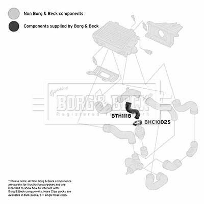 Charge Air Hose Borg & Beck BTH1118