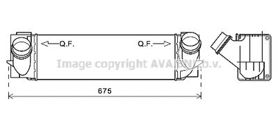 AVA QUALITY COOLING BW4457 Интеркулер  для BMW X4 (Бмв X4)