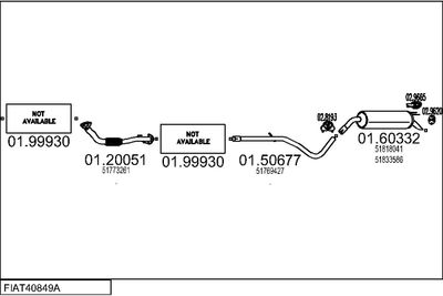 SISTEM DE ESAPAMENT MTS FIAT40849A005925
