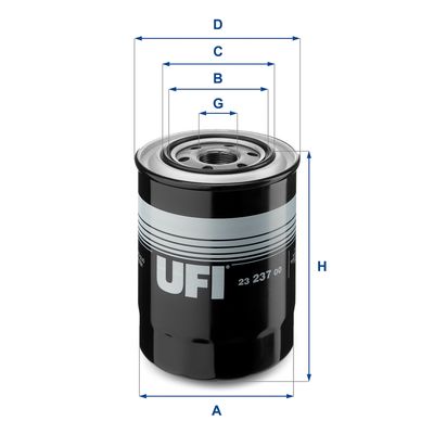 Масляный фильтр UFI 23.237.00 для HYUNDAI PORTER