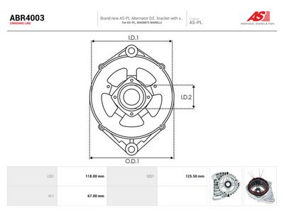 Stator, dynamo AS-PL ABR4003