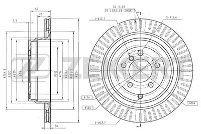 ZEKKERT BS-5118 Тормозные диски  для LAND ROVER RANGE ROVER III (L322) 4.4 4x4