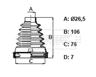 BORG & BECK BCB6397 Пыльник шруса  для DACIA DUSTER (Дача Дустер)