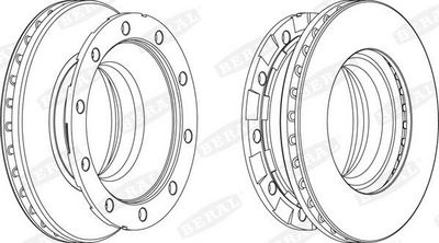 Brake disc achter Links/Rechts (430mmx45mm) past: SCHMITZ CARGOBULL ROTOS 06.06-