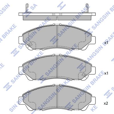 Комплект тормозных колодок, дисковый тормоз Hi-Q SP1452A для ACURA MDX