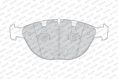 Remblokken set Voor (met slot), past: BMW X5 (E53) 4.4/4.6/4.8 10.01-10.06