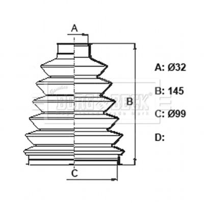 Bellow, drive shaft Borg & Beck BCB6171