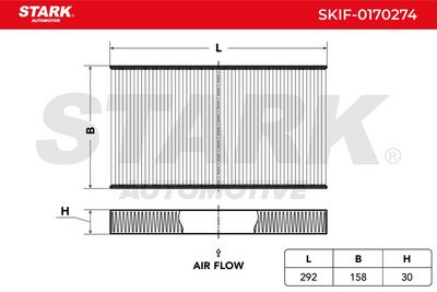 Филтър купе (поленов филтър) STARK SKIF-0170274