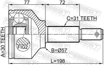 Joint Kit, drive shaft 2110-TTF330