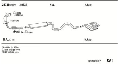 Układ wydechowy WALKER SAK020857