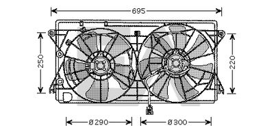 EACLIMA 33V71045 Вентилятор системы охлаждения двигателя  для TOYOTA CELICA (Тойота Келика)