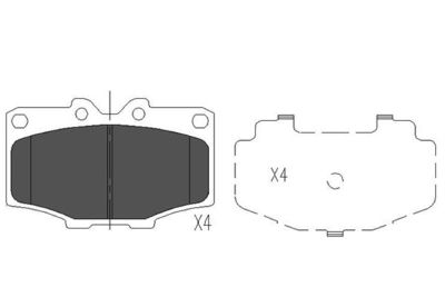 Brake Pad Set, disc brake KBP-9028