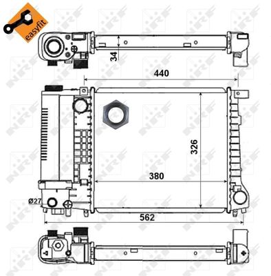 RADIATOR RACIRE MOTOR NRF 51351 3