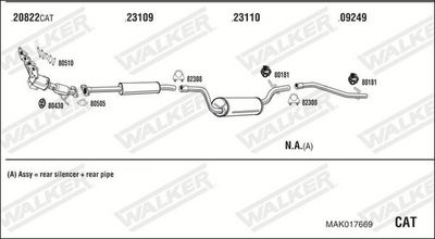Изпускателна система WALKER MAK017669