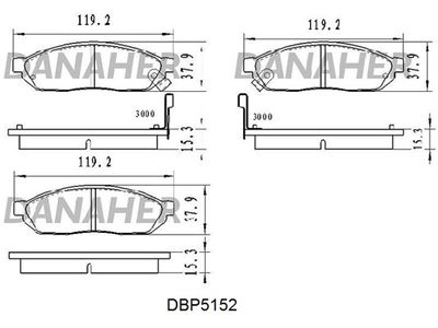 Комплект тормозных колодок, дисковый тормоз DANAHER DBP5152 для BYD FLYER
