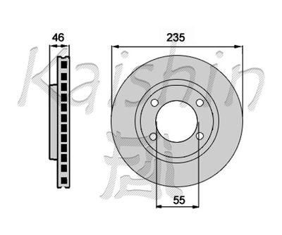 KAISHIN CBR170 Тормозные диски  для MAZDA 323 F V (BA) 1.5 16V