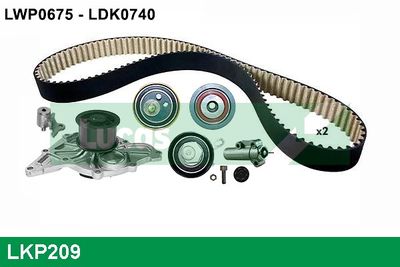 Vodní pumpa + sada ozubeného řemene LUCAS LKP209