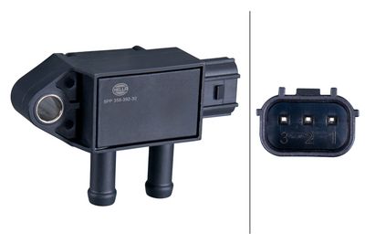 HELLA Sensor, exhaust pressure 6PP 358 392-301
