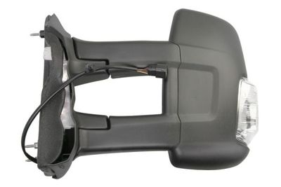 Zijspiegel Links (elektrisch, in reliëf, met verwarming, lang, met indicator) past: FORD TRANSIT VI V363 08.13-08.18