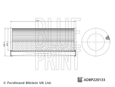 Filtr powietrza BLUE PRINT ADBP220133