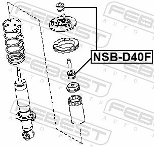 BUCSA DISTANTIER AMORTIZOR FEBEST NSBD40F 1
